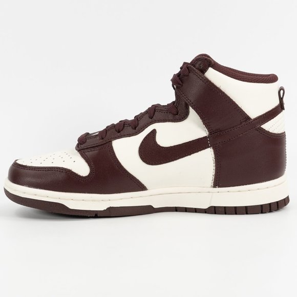 Nike Women's Dunk High 'Burgundy Crush' DD1869-601 Leather Sneakers size 8 - Picture 3 of 9